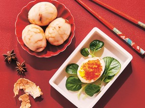 Marble tea eggs from The Double Happiness Cookbook