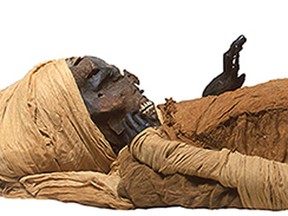 The mummy of Pharaoh Seqenenre-Taa-II.