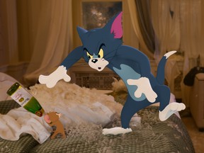 And you thought Keith Moon was bad. Jerry (left) and Tom trash a hotel room in Tom & Jerry.