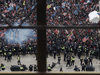 Police hold back supporters of U.S. President Donald Trump as they gather outside the U.S. Capitol’s Rotunda in Washington, D.C., on January 6, 2021.