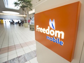 Freedom Mobile's Sheridan Centre location in Mississauga, Tuesday January 16, 2018.