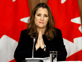 Business groups are pushing for support in Finance Minister Chrystia Freeland's budget on April 19, 2021.