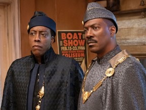 On the road again: Arsenio Hall (left) and Eddie Murphy in Coming 2 America.