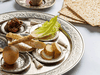 A traditional Passover Seder plate.