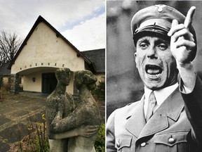 The former country house of Joseph Goebbels, Minister for Public Enlightenment and Propaganda during the National Socialist regime and one of Adolf Hitler's closest associates, is pictured on the left on January 05, 2008 at the Bogensee lake near Lanke, eastern Germany.