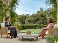 Meghan, Duchess of Sussex, gives an interview to Oprah Winfrey in this undated handout photo.