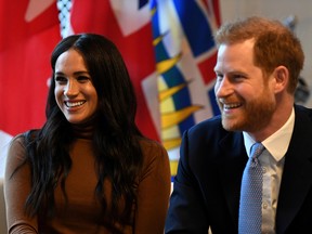 Prince Harry and Meghan visit Canada House in London, England, on Jan. 7, 2020. Rex Murphy wonders if the Duchess of Sussex might be interested in filling the currently vacant position of governor general of Canada.
