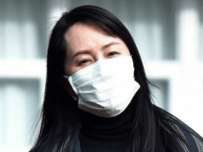 Huawei Chief Financial Officer Meng Wanzhou leaves her Vancouver home to attend a B.C. Supreme Court hearing on March 1, 2021.