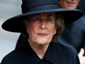 Lady Pamela Hicks attends the funeral of Patricia Knatchbull, Countess Mountbatten of Burma at St Paul's Church, Knightsbridge on June 27, 2017 in London, England.