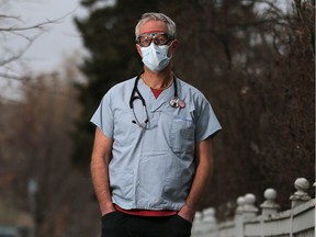 Calgary ER physician Dr. Joe Vipond is on the front lines of Calgary's effort to deal with the COVID-19 pandemic. He was photographed on Tuesday, April 7, 2020.