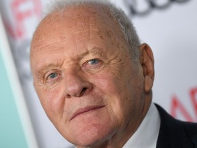 In this file photo taken on November 18, 2019, Welsh actor Anthony Hopkins attends the AFI FEST gala screening of "The Two Popes" at TCL Chinese Theatre in Hollywood.