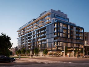 Bayview at The Village is an upscale 10-storey boutique midrise development with luxury condos and two-storey urban townhouses. SUPPLIED