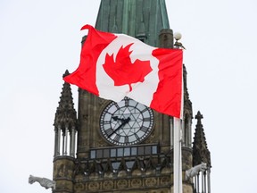 The Peace Tower is pictured on Parliament Hill in Ottawa on Jan. 25