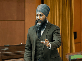 NDP leader Jagmeet Singh during question period in the House of Commons, Tuesday, April 27, 2021.
