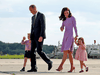 Prince William and his wife Kate, Duchess of Cambridge, with Prince George and Princess Charlotte in 2017.