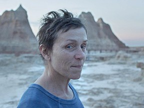 Frances McDormand in Chloé Zhao's Nomadland, a frontrunner in several categories at the Oscars.