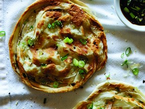 Shou zhua bing, flaky ribbon pancakes from Vegetarian Chinese Soul Food