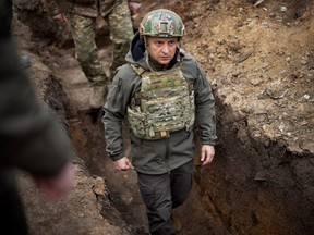 Ukrainian President Volodymyr Zelensky on the frontline with Russia backed separatists in Mariupol region.