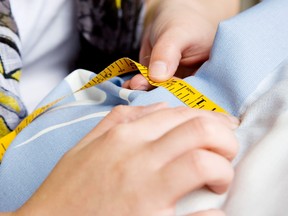 Before off-the-rack store-bought dresses, a dressmaker would make each dress to order by your measurements.