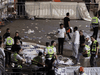 Medics and rescue workers attend to the injured and dead at the Lag B’Omer event at Mount Meron, Israel April 30, 2021