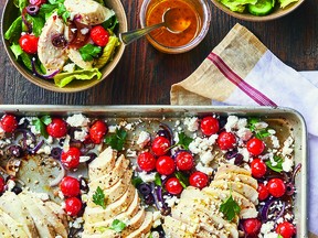 Warm Greek chicken salad from Sheet Pan Everything