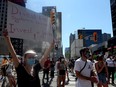 Anti-Israel protesters hold a rally in Toronto in 2020.