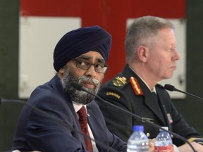 Defence Minister Harjit Sajjan, left, and Chief of the Defence Staff Jonathan Vance in 2017.