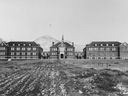 Historical photo of the Kamloops Indian Residential School, once the largest facility in the Canadian Indian Residential School system. Already known to have been the site of 51 student deaths, recent radar surveys have found evidence of 215 unmarked graves. 