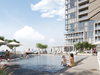 1. Amenities at M4swill include a saltwater pool and outdoor terrace.