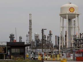 A Royal Dutch Shell Plc refinery near the Enbridge Line 5 pipeline in Sarnia, Ontario on May 25