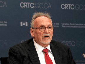 The intent behind Bill C-10 is to ensure the CRTC can place the same rules around Canadian content on digital platforms as it has in place for traditional broadcasters. CRTC Chair Ian Scott is pictured.
