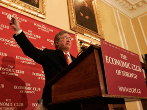Newfoundland and Labrador Premier Danny Williams speaks at the Economic Club of Toronto on May 3, 2007.