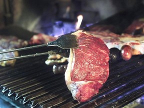 Steak on a grill