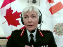 Lt. Gen. Jennie Carignan speaks virtually to the House of Commons status of women committee on Tuesday, May 11, 2021.
