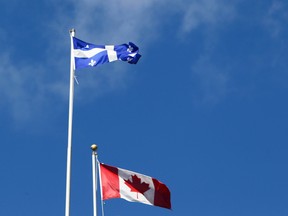 Canadian Flag and Quebec Flag