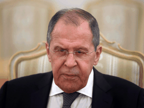 Russian Foreign Minister Sergei Lavrov on May 12, 2021.