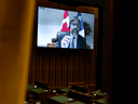 Canadian Heritage Minister Steven Guilbeault speaks via videoconference during question period in the House of Commons Monday, May 3, 2021.