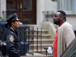 Sunita Mani and Brian Tyree Henry in The Outside Story.
