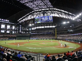 ARLINGTON, TX - MAY 22: A general view inside Globe Life Field during the game between the Houston Astros and the Texas Rangers on May 22, 2021 in Arlington, Texas. (Photo by Ron Jenkins/Getty Images)