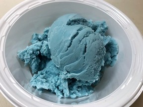 Blue ice cream with Peak B