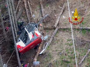Fourteen people died on May 23, 2021, after this cable car crashed to the ground in northern Italy.