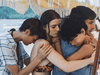 From left: Prisca (Vicky Krieps), Maddox (Thomasin McKenzie), Guy (Gael García Bernal) and Trent (Luca Faustino Rodriguez) in a scene from Old.