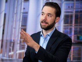 Alexis Ohanian, chairman and co-founder of Reddit Inc., speaks during a Bloomberg Television interview in New York in Feb., 2016.