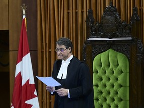 Speaker of the House of Commons Anthony Rota admonishes President of the Public Health Agency of Canada Iain Stewart in the House of Commons on Parliament Hill in Ottawa on Monday, June 21, 2021.