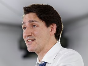 Canada's Prime Minister Justin Trudeau speaks during a visit to a construction site to highlight affordable housing policies in Ottawa, Ontario, Canada June 30, 2021.