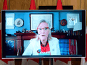 Crown-Indigenous Relations Minister Carolyn Bennett speaks virtually during a news conference on June 2, 2021.