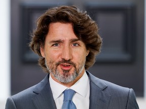 Canada's Prime Minister Justin Trudeau attends a news conference at Rideau Cottage, as efforts continue to help slow the spread of the coronavirus disease (COVID-19), in Ottawa, Ontario, Canada June 22, 2021.