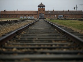 Main railway building is pictured on the site of the former Nazi German concentration and extermination camp Auschwitz II-Birkenau, empty due to COVID-19 restrictions, two days before the 76th virtual anniversary of the liberation of the camp in Brzezinka near Oswiecim, Poland, January 25, 2021.
