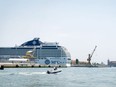 The MSC Orchestra cruise ship docked at a port in Venice, Italy, on Saturday, June 5, 2021.