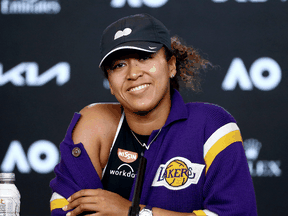 Japan's Naomi Osaka speaks at a press conference at the Australian Open on February 18, 2021, a few months before refusing to speak to reporters at the French Open.